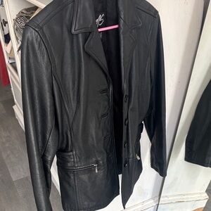 Maxima Black Leather Jacket